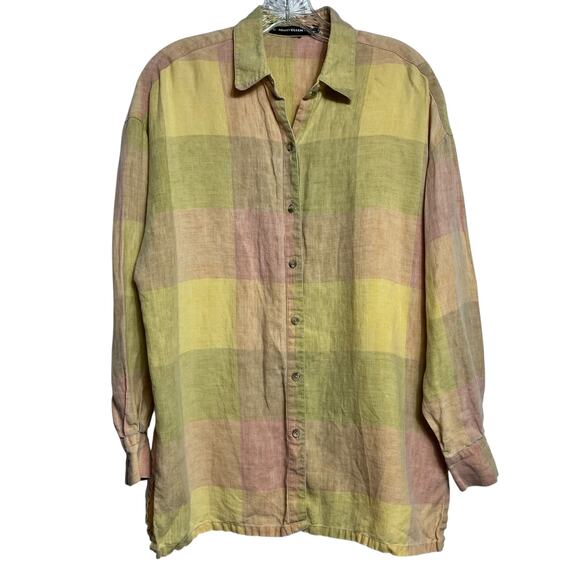 Ellen Tracy Linen Top L/XL Button Front - Excellent Condition (2850) - Picture 1 of 3